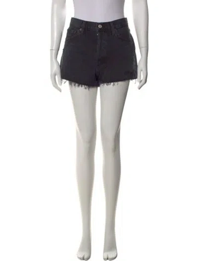 Pre-owned Agolde Mini Shorts In Black