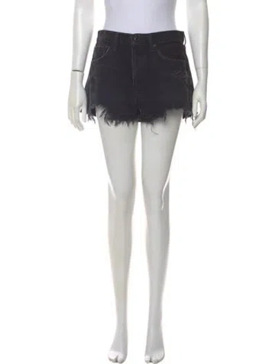 Pre-owned Agolde Mini Shorts In Black