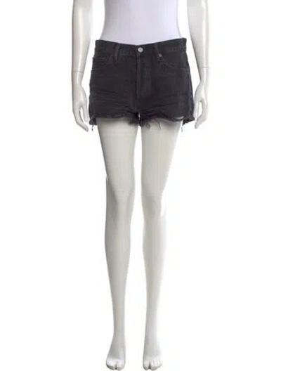Pre-owned Agolde Mini Shorts In Black