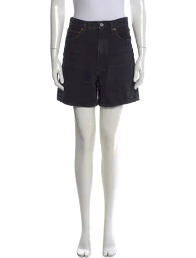Pre-owned Agolde Mini Shorts In Black