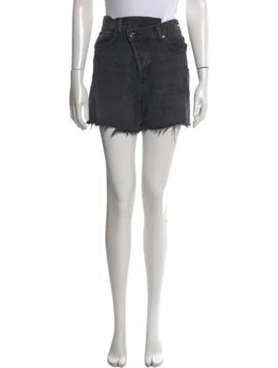 Pre-owned Agolde Mini Shorts In Black