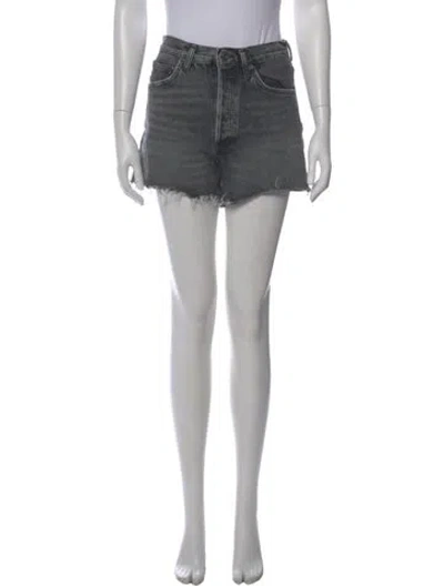 Pre-owned Agolde Mini Shorts In Black