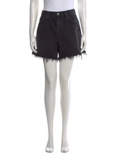 Pre-owned Agolde Mini Shorts In Black
