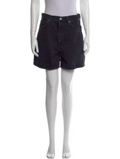 Pre-owned Agolde Mini Shorts In Black