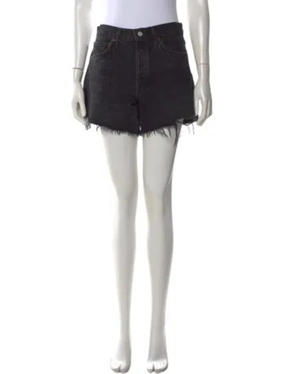 Pre-owned Agolde Mini Shorts In Black
