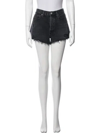 Pre-owned Agolde Mini Shorts In Black