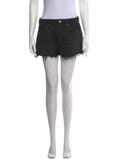 Pre-owned Agolde Mini Shorts In Black