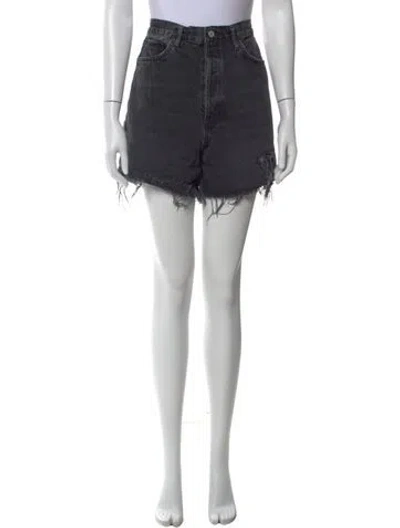 Pre-owned Agolde Mini Shorts In Black