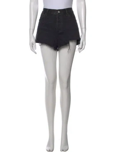 Pre-owned Agolde Mini Shorts In Black