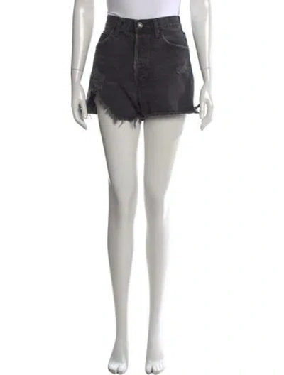 Pre-owned Agolde Mini Shorts In Black