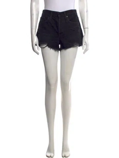Pre-owned Agolde Mini Shorts In Black
