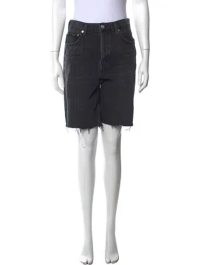 Pre-owned Agolde Mini Shorts In Black
