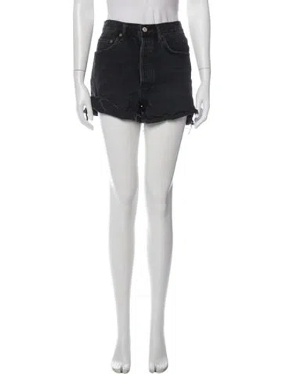 Pre-owned Agolde Mini Shorts In Black
