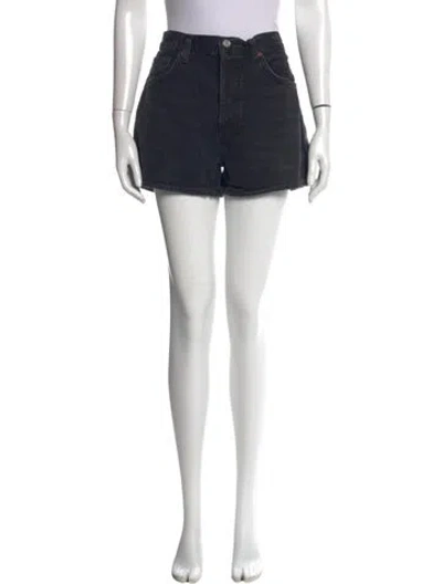 Pre-owned Agolde Mini Shorts In Black