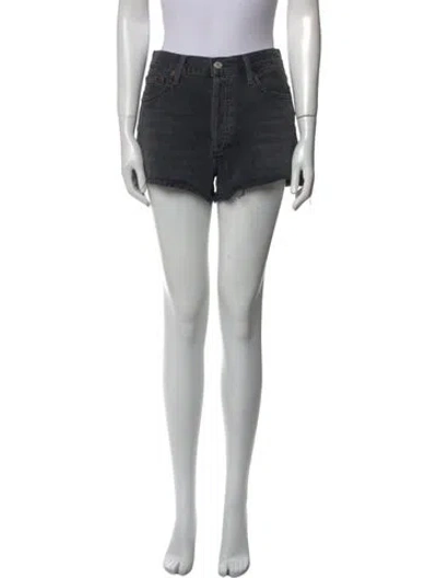 Pre-owned Agolde Mini Shorts In Black
