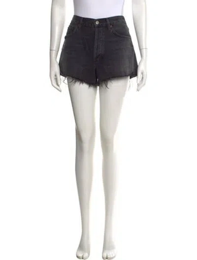 Pre-owned Agolde Mini Shorts In Black