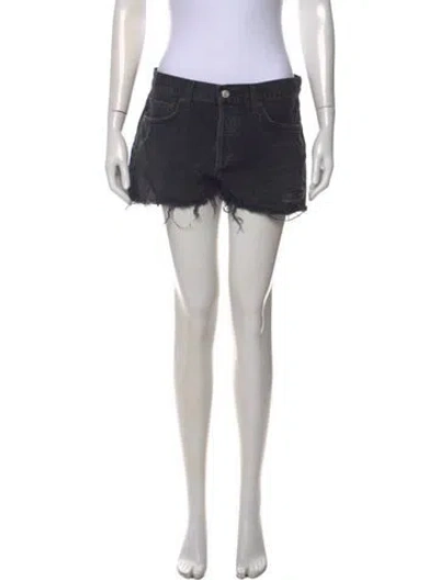 Pre-owned Agolde Mini Shorts In Black