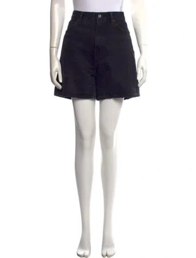 Pre-owned Agolde Mini Shorts In Black