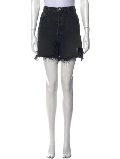Pre-owned Agolde Mini Shorts In Black