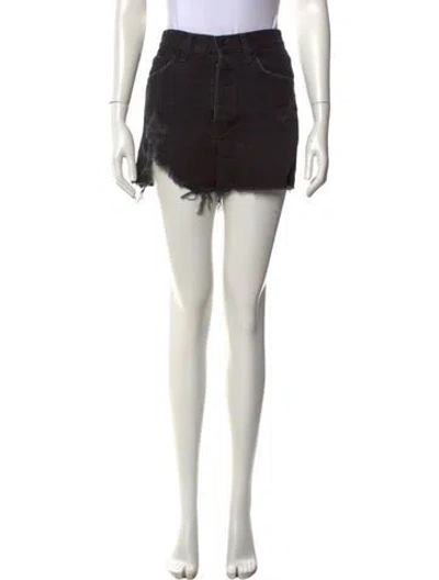 Pre-owned Agolde Mini Shorts In Black