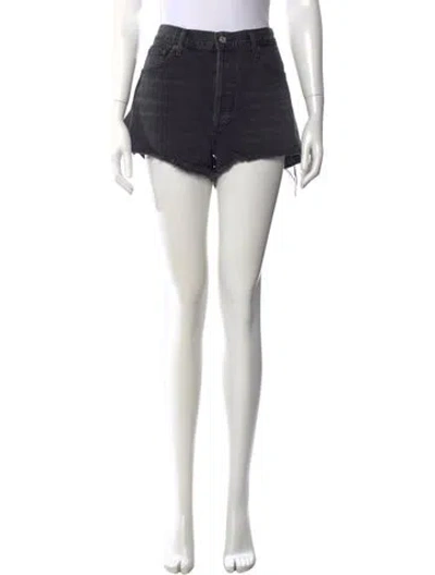 Pre-owned Agolde Mini Shorts In Black