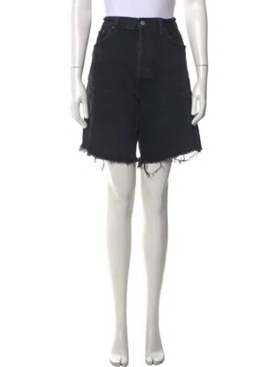 Pre-owned Agolde Mini Shorts In Black
