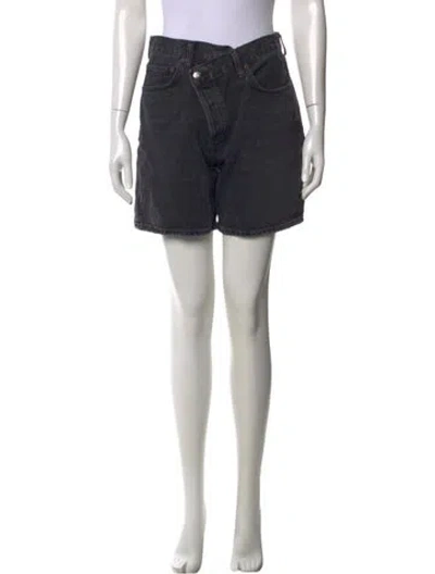 Pre-owned Agolde Mini Shorts In Black