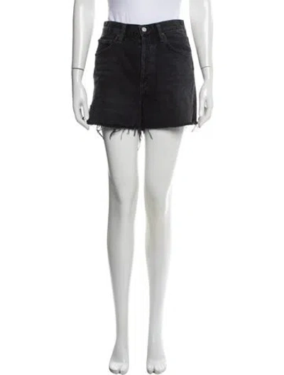 Pre-owned Agolde Mini Shorts In Black