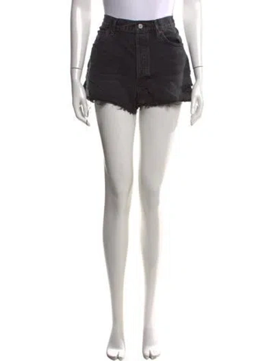 Pre-owned Agolde Mini Shorts In Black