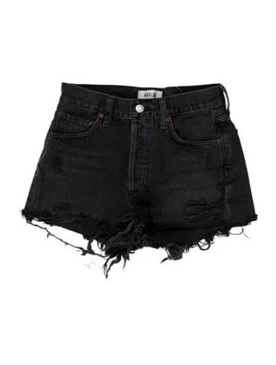 Pre-owned Agolde Mini Shorts In Black