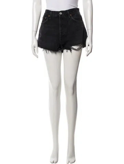 Pre-owned Agolde Mini Shorts In Black