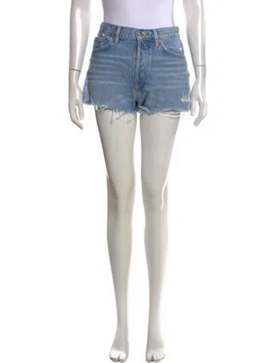 Pre-owned Agolde Mini Shorts In Black