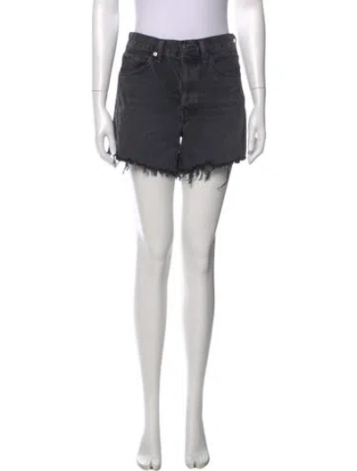 Pre-owned Agolde Mini Shorts In Black
