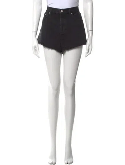 Pre-owned Agolde Mini Shorts In Black
