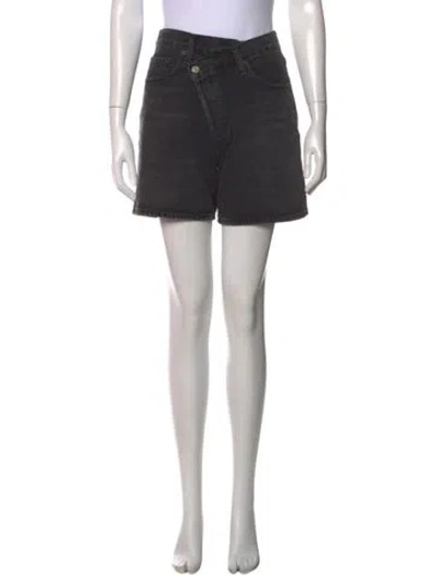 Pre-owned Agolde Mini Shorts In Black