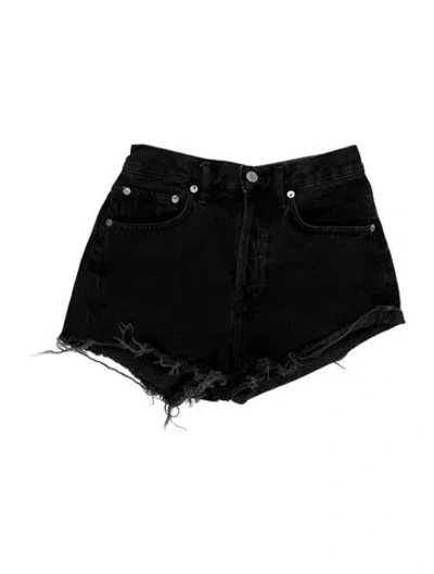 Pre-owned Agolde Mini Shorts In Black