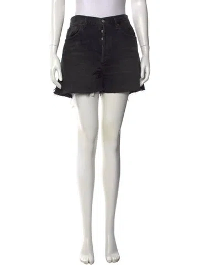 Pre-owned Agolde Mini Shorts In Black