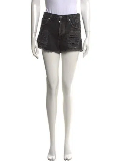 Pre-owned Agolde Mini Shorts In Black