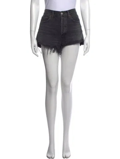 Pre-owned Agolde Mini Shorts In Black