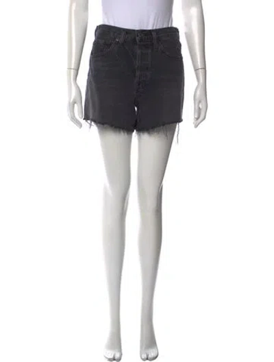 Pre-owned Agolde Mini Shorts In Black