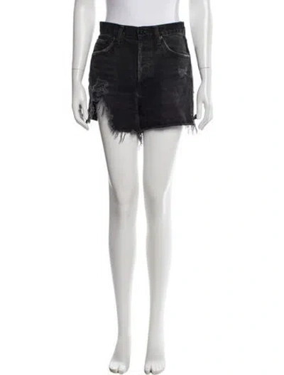 Pre-owned Agolde Mini Shorts In Black