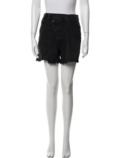 Pre-owned Agolde Mini Shorts In Black