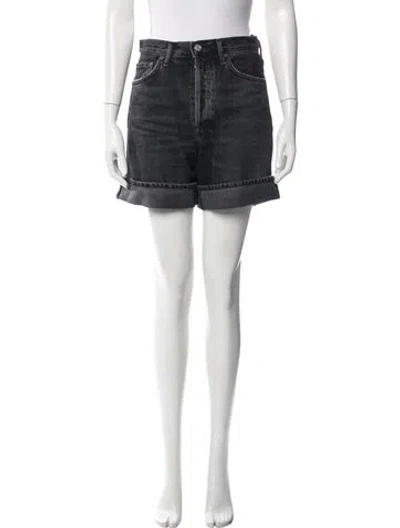Pre-owned Agolde Mini Shorts In Black