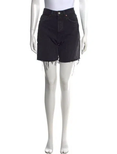 Pre-owned Agolde Mini Shorts In Black