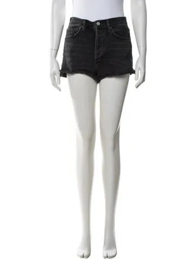 Pre-owned Agolde Mini Shorts In Black