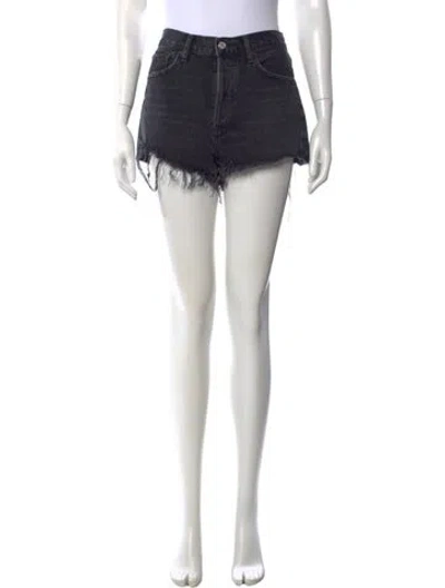 Pre-owned Agolde Mini Shorts In Black