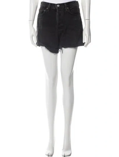 Pre-owned Agolde Mini Shorts In Black