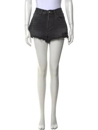 Pre-owned Agolde Mini Shorts In Black