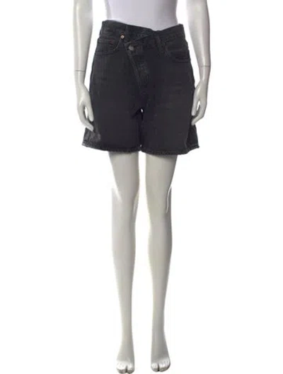 Pre-owned Agolde Mini Shorts In Black
