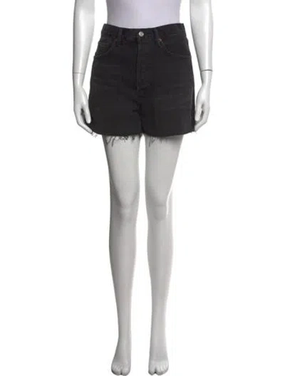 Pre-owned Agolde Mini Shorts In Black